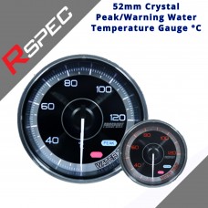 R-SPEC 52mm Crystal Peak/Warning Water Temperature Gauge °C Car Gauge